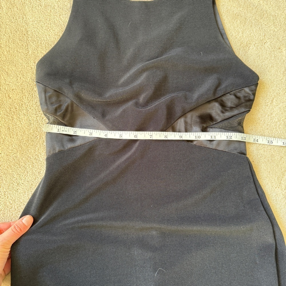 Black vintage dress with mesh cut outs - Picture 13 of 15